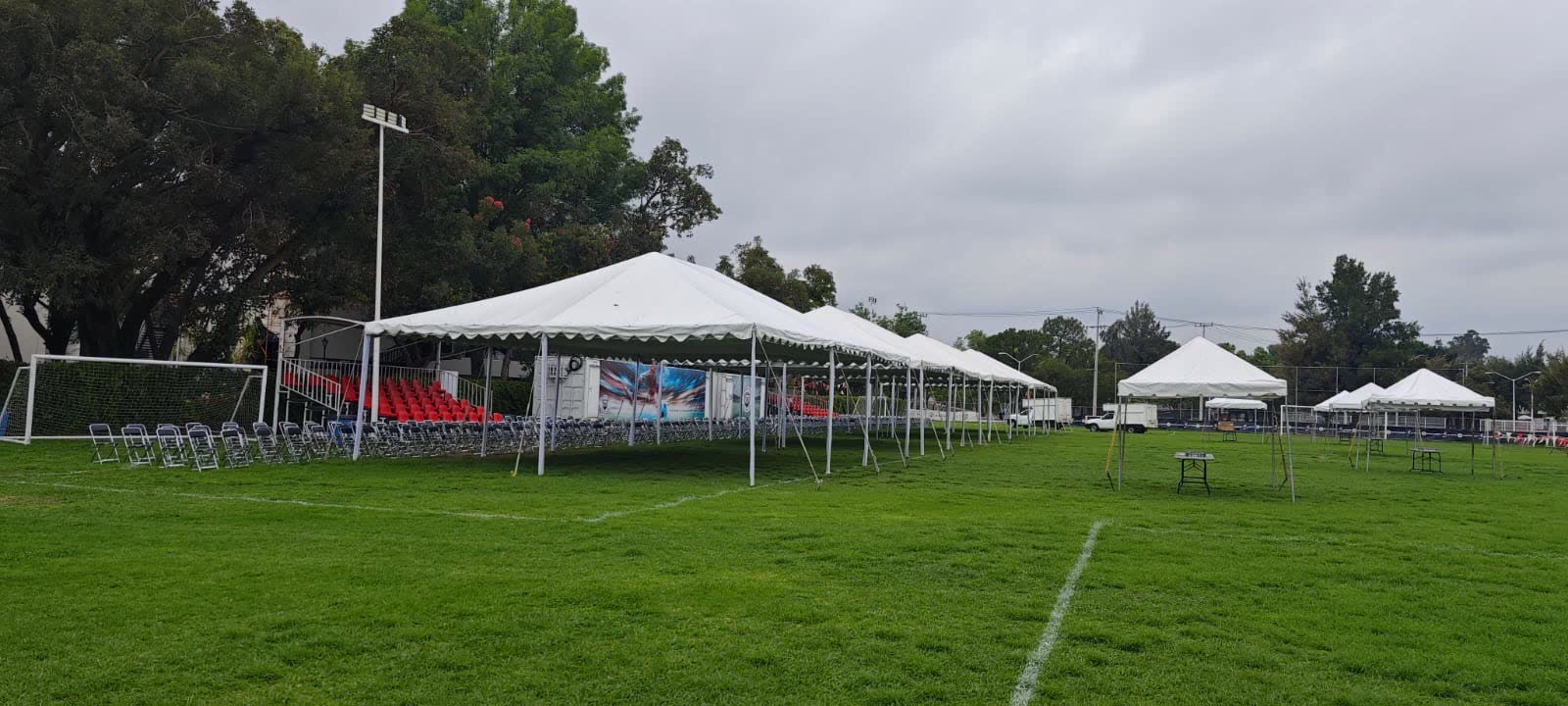 Toldos para evento empresarial al aire libre en Jalisco
